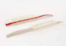 2 x CLEAR SIDE REAR VIEW MIRROR WINDOW RAIN SUN VISOR GUARD TPU VORTEX GENERATOR