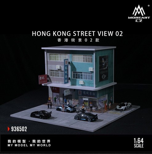 Diorama 1:64 Car Garage Model LED Lighting City Street View Building Scene Model - Picture 40 of 45