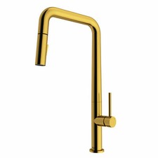 VIGO Parsons Single-Handle Pull-Down Sprayer Kitchen Faucet Matte Brushed Gold