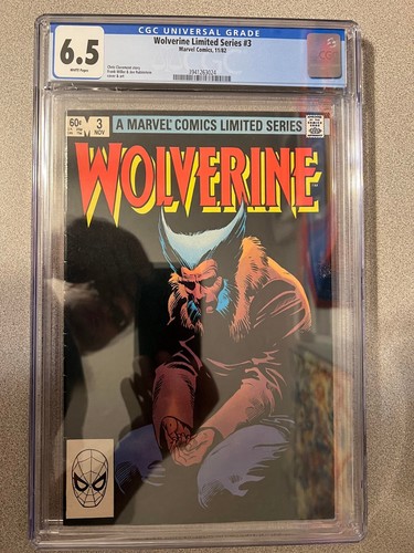 WOLVERINE LIMITIERTE SERIE #3 MARVEL 11/82 CGC 6,5 fein + Rubinstein Abdeckung