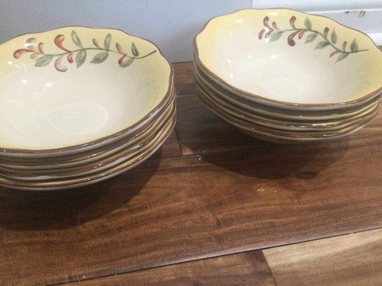 set 4 OR 5 Better Homes and Gardens Tuscan Retreat 8'' BOWLS Scalloped