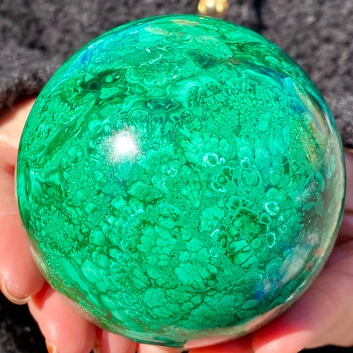 2.51LB Natural malachite ball quartz crystal energy ball reiki healing - 第 10/14 張圖片