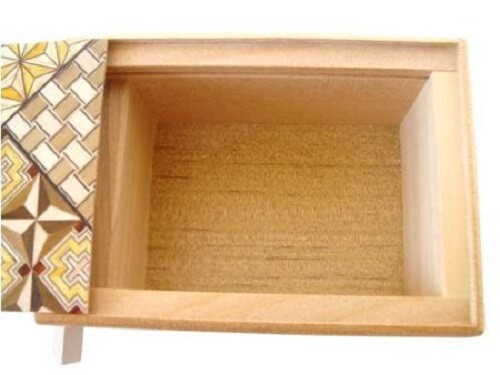 Japanese Yosegi Puzzle Box Samurai Wooden Secret Trick Box 4 Sun 7