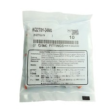 Lot of 10 SMC KQ2T01-34NS Pneumatic Tee Fittings, 1/8in NPT M to 1/8in P2C Tube