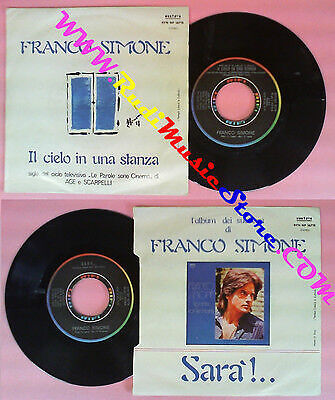 LP 45 7'' FRANCO SIMONE Il cielo in una stanza Sara'1977 italy RIFI no*cd mc dvd