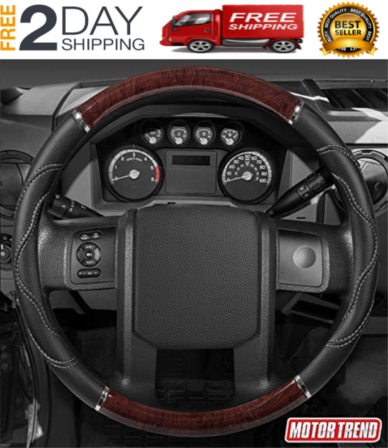 Motor Trend 18 inch Steering Wheel Cover Semi Truck Freightliner Dark