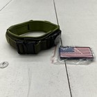 Furrigo Green Air Tag Safe Dog Collar W/ Hook & Loop Add Ons Size Medium NEW