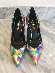 multi colored pumps shoes
