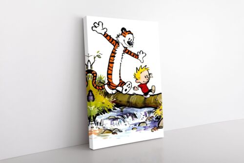 Calvin und Hobbes gerahmter Leinwand-Wandbilddruck - Kinder Cartoon Bill Watterson - Bild 2 von 9
