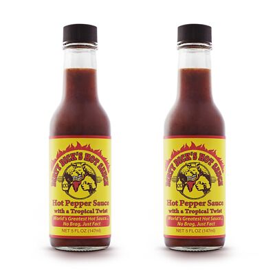Dirty Dicks Hot Sauce, 5 Fl Oz - Award-Winning Blend of Habanero, Tropical Fruit