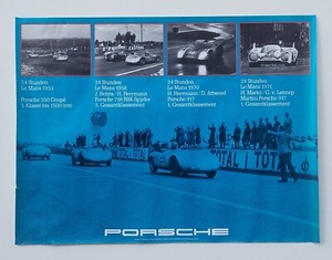 Porsche Le Mans Poster 1950s and 70s Original Press Vintage