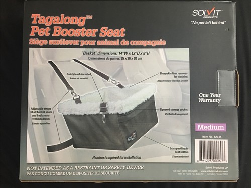 Asiento elevador Tagalong Solvit mascota perro gato mediano hasta 12 libras - Imagen 2 de 2