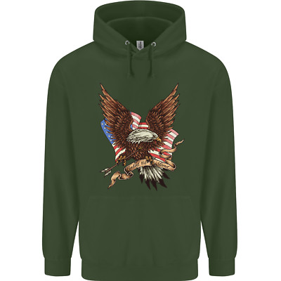 USA Adler Flagge Amerika patriotisch 4. Juli Herren 80 % Baumwolle Hoodie
