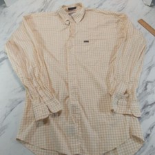 Faconnable Mens Button Down Shirt Size XL Made In USA Checkered Preppy