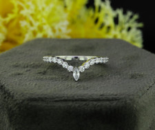 Curved Wedding Band In S925 Sterling Silver Stackable Matching Band For Women