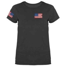 US Flag Crest USA American Pride Patriotic Women's T-shirt