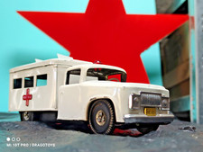 VINTAGE AMBULANCE TRUCK MF 716 RED CROSS VAN FRICTION TOY CHINA 60s FOR PARTS