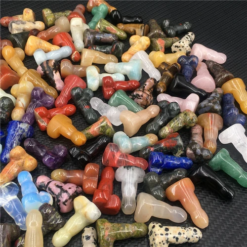 Wholesale Natural mix mini Penis Carved quartz Crystal Massager Wand Healing - Picture 284 of 296