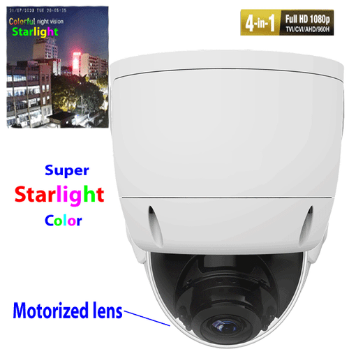 Starlight Night vision + 2.7-13.5mm Motorize Lens Full HD TVI
