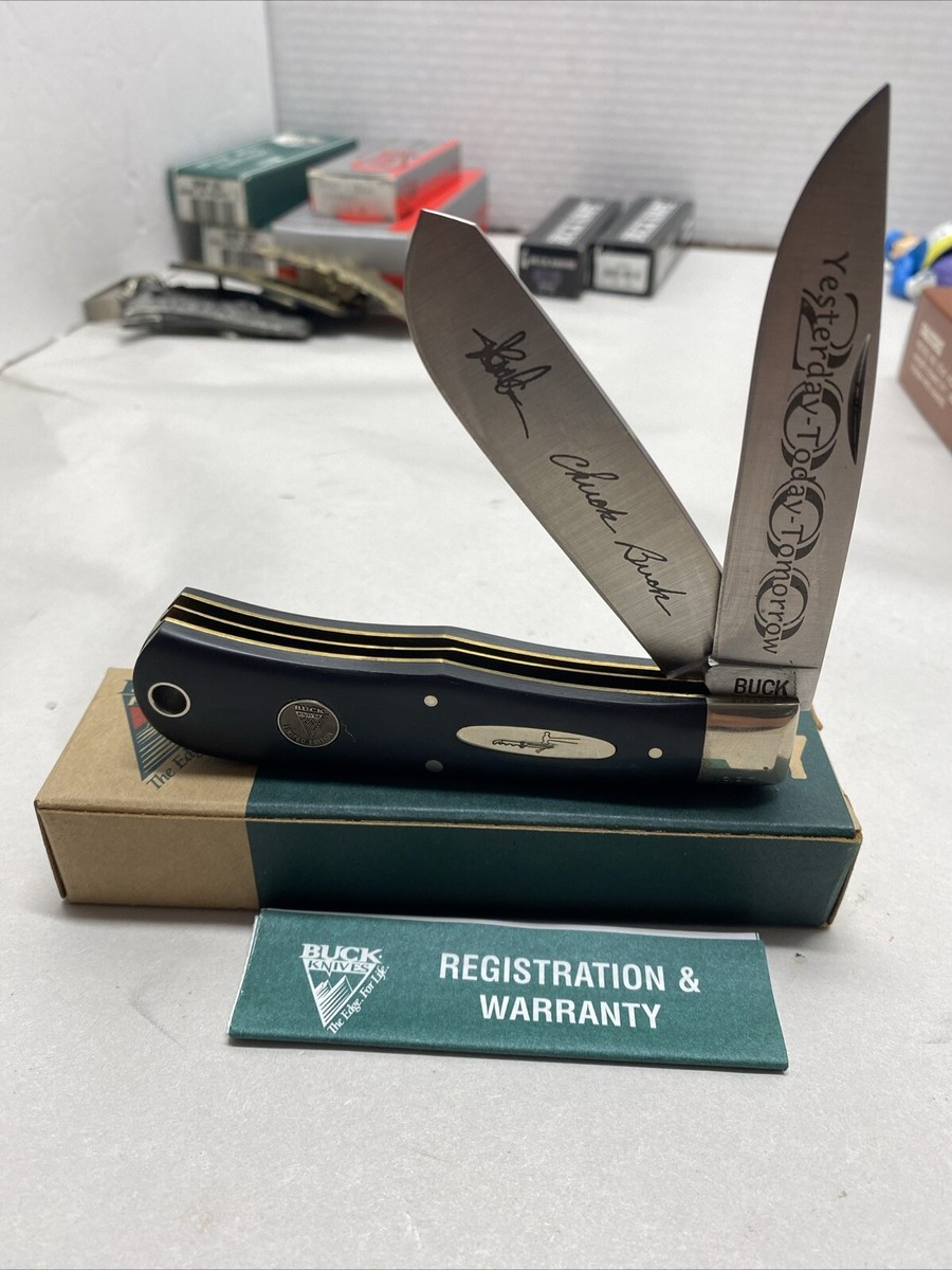 2000 Buck Limited Edition Large Trapper 0334-BK-0 2 Blade Signed  