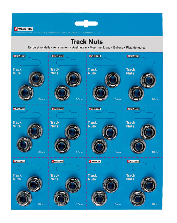 Weldtite Track Nuts – 5/40,6 cm, Confezione da 12 Paia 5/6 Inch