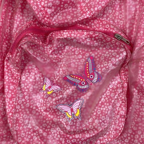 Vintage Weebok Rain Jacket 24 Months by Reebok Back Bag Pink Girls Butterfly - Picture 7 of 13