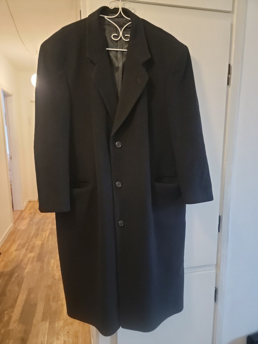 VTG Italian Cashmere Trench Coat Style Black Men's Sz 44 | eBay