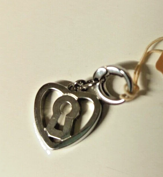 Fossil Anhänger Charms JF87590040 Herz mit Schloss Zyrkonia Neu - Bild 4 von 4