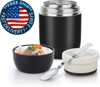 Contenedor para mantener la comida caliente, termo de boca ancha para comida