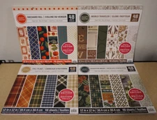 (4 Set) Craft Smith DESIGNS 48 Sheets 12 in x 12 in Paper Pad Traveler Plaid
