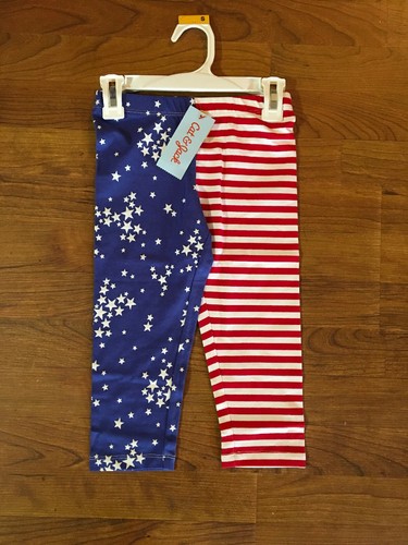 Cat and Jack Girls American Flag Pants 
