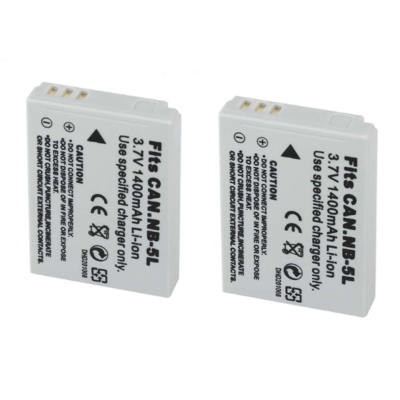 2X Battery FOR NB-5L Canon S110 SX200 IS SX210 IS SX220 HS