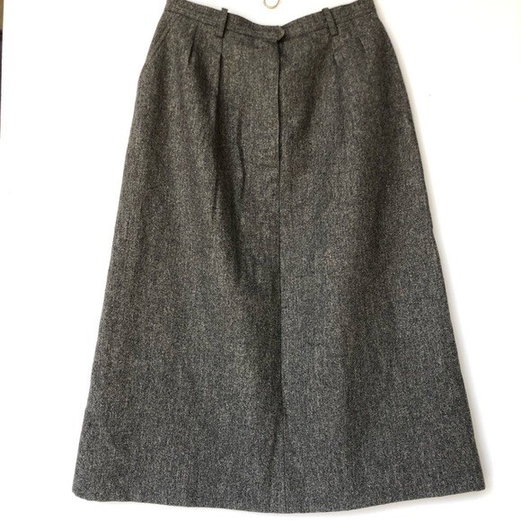 Gonna Yves Saint Laurent vintage Haute Couture c.1975 100% lana taglia 12