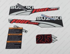 Suzuki 2,5PS Viertakt Außenborder Aufkleber Sticker Set Reproduktion 2,5 PS