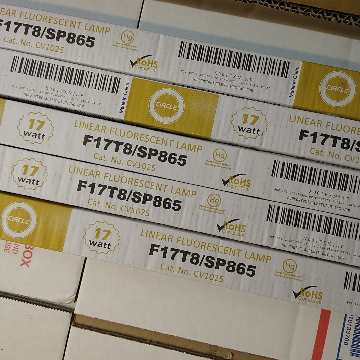 5 PCS Circle F17T8/865 17W 24 Inch T8 Fluorescent Tube Light Bulb, 6500K G13