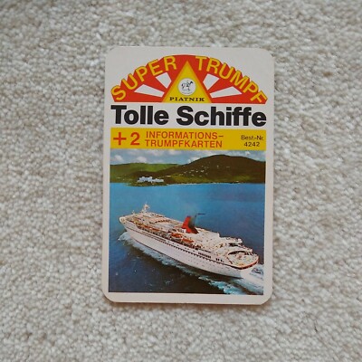 Quartettspiel Super Trumpf Tolle Schiffe 4242 32 Karten plus Deckblatt 