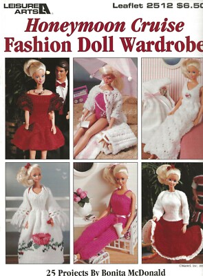Honeymoon Fashion Doll Wardrobe Knitting Bathing Suit Gown Poncho Sombrero Shawl