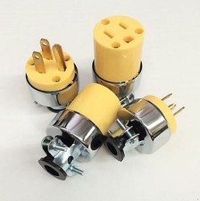 4pc Male  Female Extension Cord Replacement Electrical Plugs 15AMO 125V End