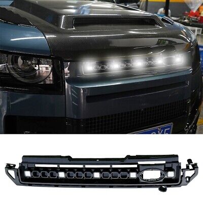 Pour Defender 130 2020-2025 Grille Grille Grille Maille Radiateur vendu Avant avec LED Lumière Blanche