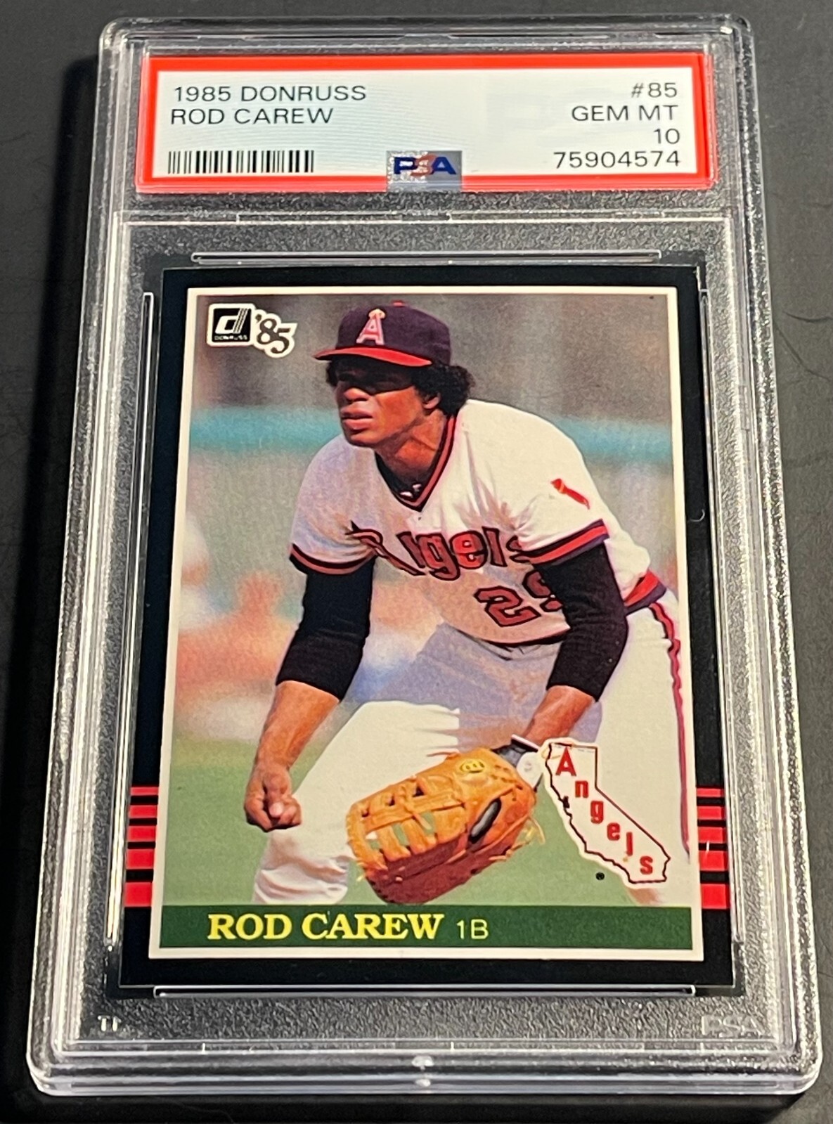 1985 ROD CAREW DONRUSS #85 PSA 10 ANGELS CENTERED (574)