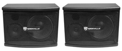 Pair Rockville KPS65 6.5'' 2-Way 400 Watt Karaoke Speakers+Wall Brackets / MDF!