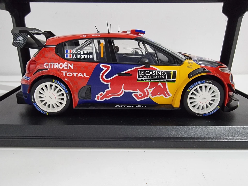 Norev Citroen C3 Wrc Team Total Wrt N 1 Winner Rally Montecarlo 2019 1/18 #NEW - Image 4 of 4