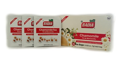 50 Bags Badia Chamomile Tea/Digestive/Te de Manzanilla/Digestivo/bloading/relief