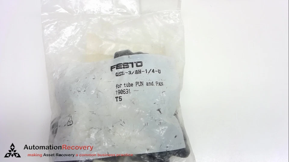 CODO FESTO QSL-3/8H-1/4-U, DIÁMETRO 3/8 PULGADAS, NUEVO #242659 Foto 3 de 4