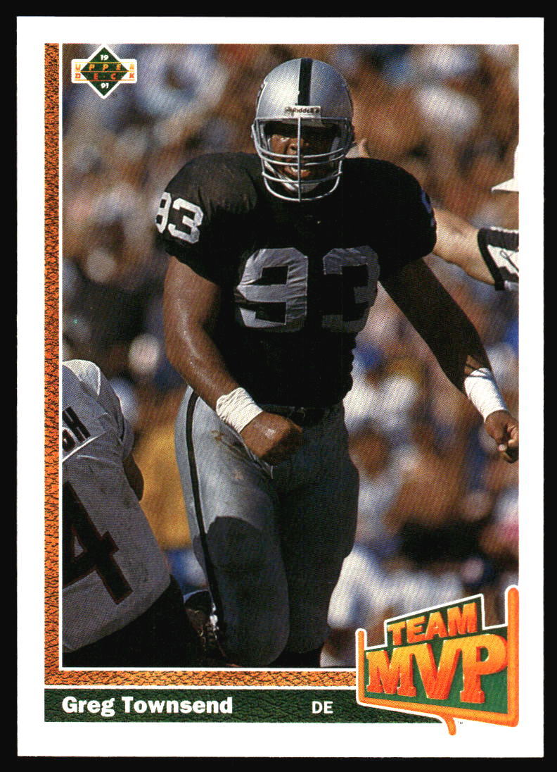 1991 Upper Deck Greg Townsend    #463 Los Angeles Raiders
