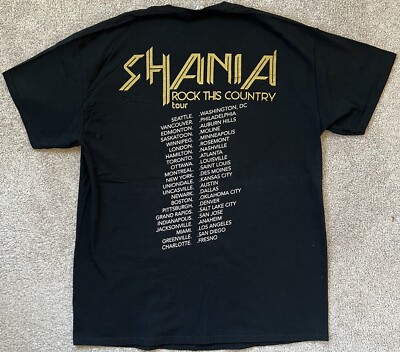 Concert Shirt Collection: Shania Twain Rock This Country Tour Size