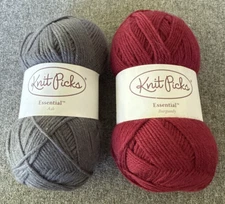 Knit Picks Essential Burgundy & Ash Multi 75% Merino 25% Nylon Yarn