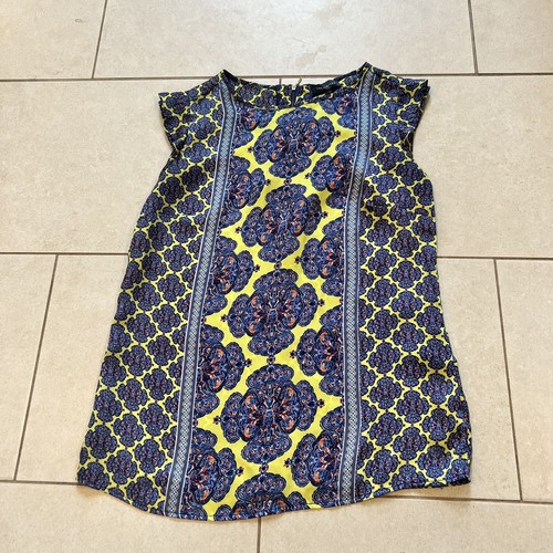 The Limited paisley print top Size XS Yellow Blue