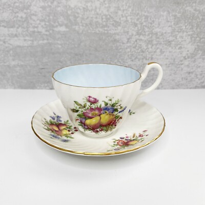 Foley Bone China Cup and Saucer Flora Fruit Pear Apple