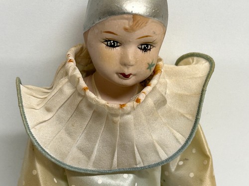 PIERROT BAMBOLA VINTAGE PORCELLANA PIERROT ANNI 30 ALTEZZA 20 CM. CIRCA - Foto 3 di 14